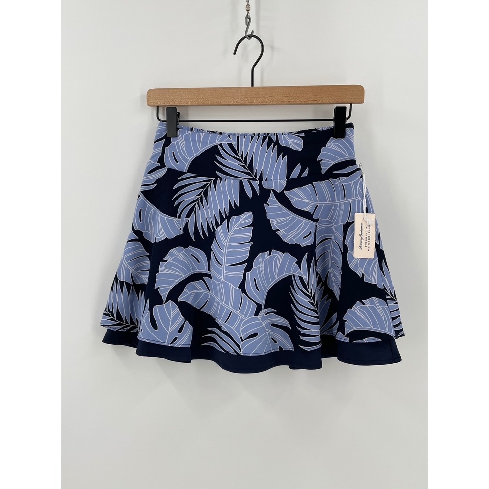 Tommy Bahama Everyday Active Skort Navy Blue Tropical Palm Leaf‎ Print XS
